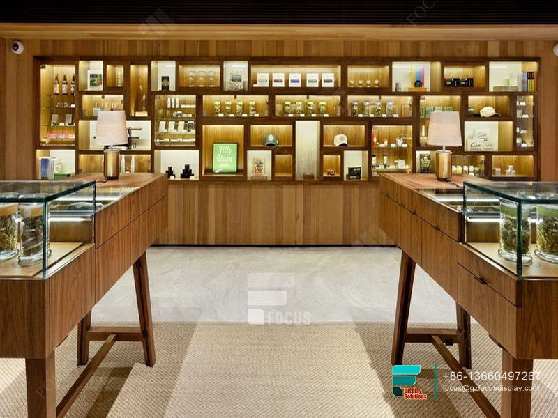 High End Custom Cigarette Stand Glass Cabinet Display Case