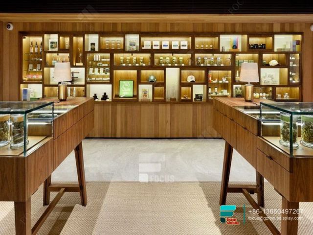 High End Custom Cigarette Stand Glass Cabinet Display Case