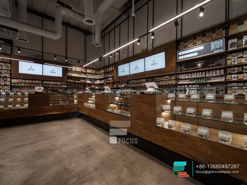 Smoke Shop Displays Cigar Counter Showcase Glass Rack For Shop