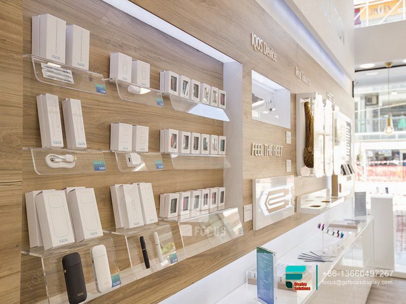 Custom Smoke Shop Interior Design Glass Vitrine Display