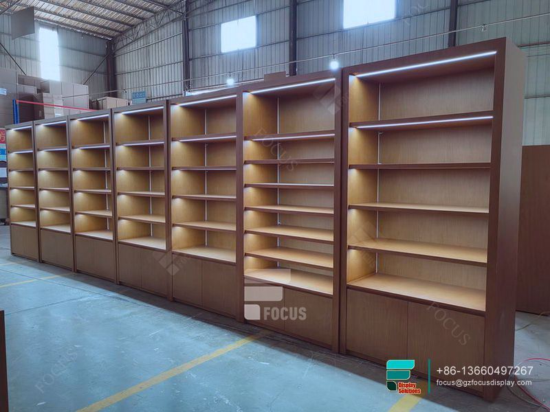 Tobacco Fixtures Wooden Glass Counter Dispensary Display Cases