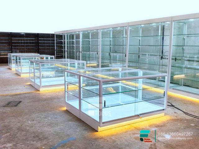 Cigarette Racks Glass Display Showcase For Convenience Store