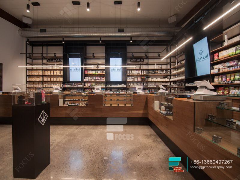 Smoke Shop Displays Cigar Counter Showcase Glass Rack For Shop
