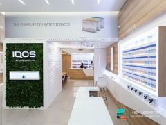Custom Smoke Shop Interior Design Glass Vitrine Display