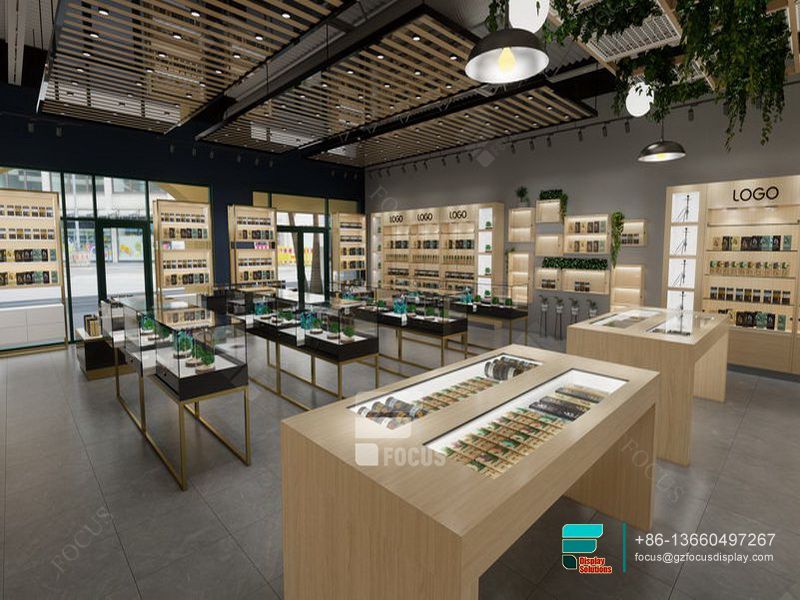 Display Dispensary Showcase Glasses Smoke Store Design