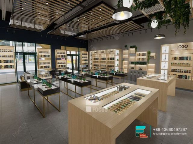 Display Dispensary Showcase Glasses Smoke Store Design