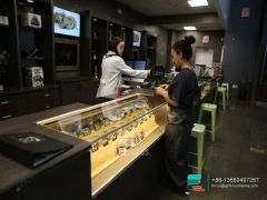 Cigarettes Display Glass Counter Display Tobacco Cabinet