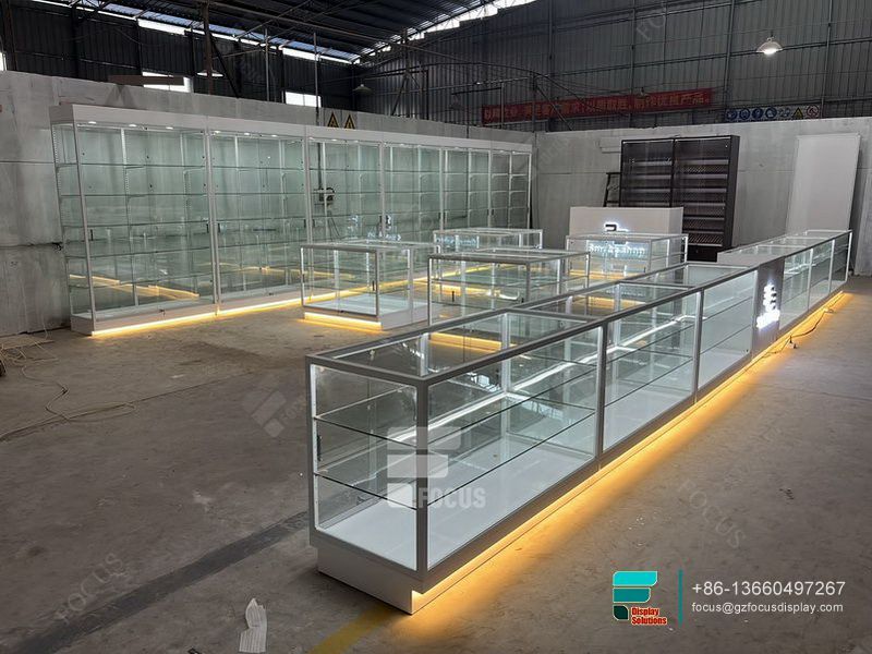 Commercial Smoke Shop Display Vitrine Glass Tobacco Showcase