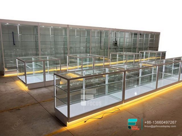 Commercial Smoke Shop Display Vitrine Glass Tobacco Showcase