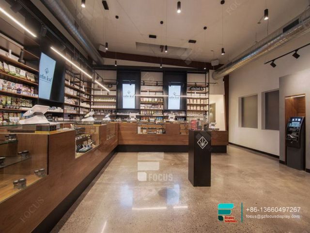 Smoke Shop Displays Cigar Counter Showcase Glass Rack For Shop