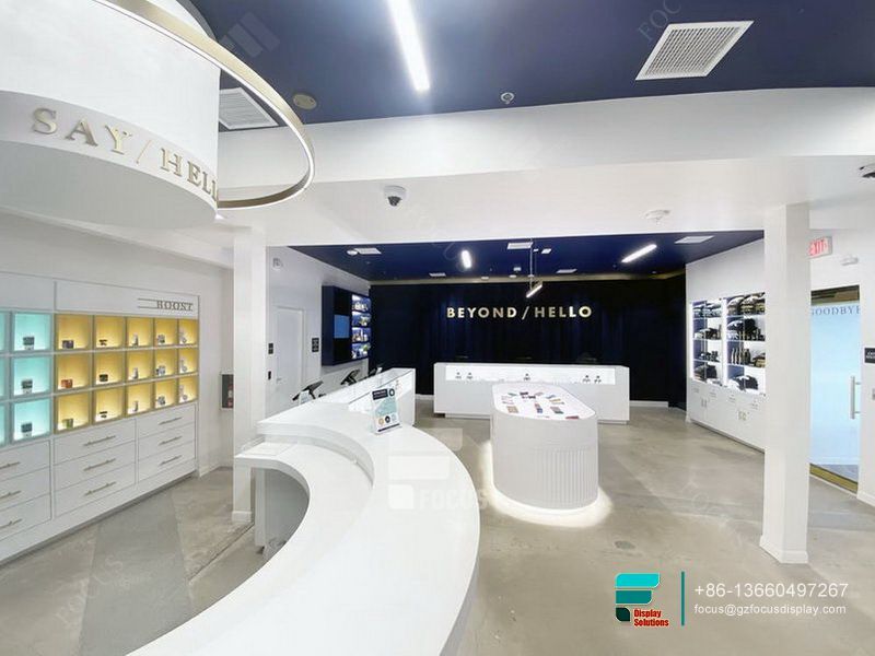 Dispensary Displays Glass Shelves Tobacco Fixtures For Sale
