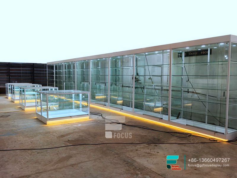 Cigarette Racks Glass Display Showcase For Convenience Store