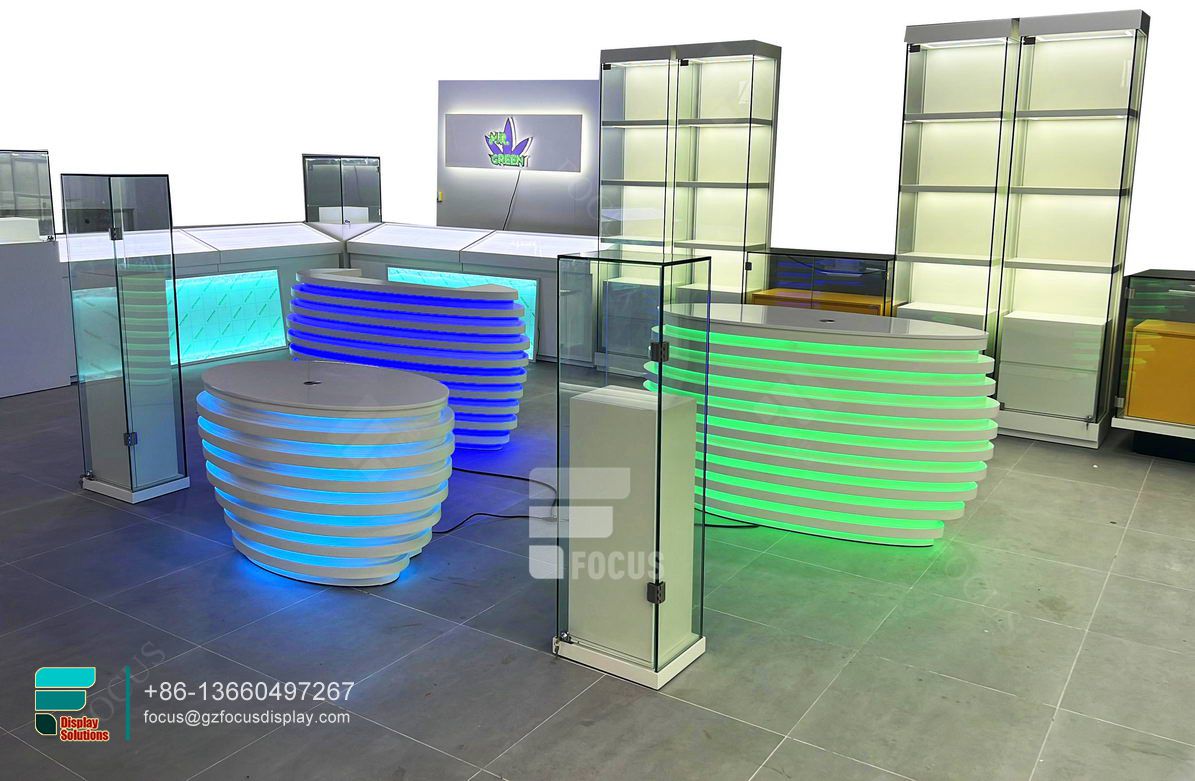 customize cigarette counter glass show case for sale