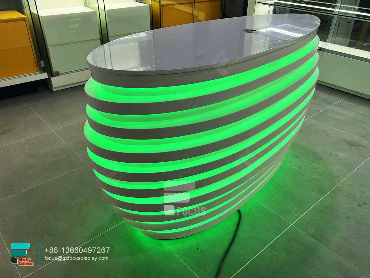 customize cigarette counter glass show case for sale