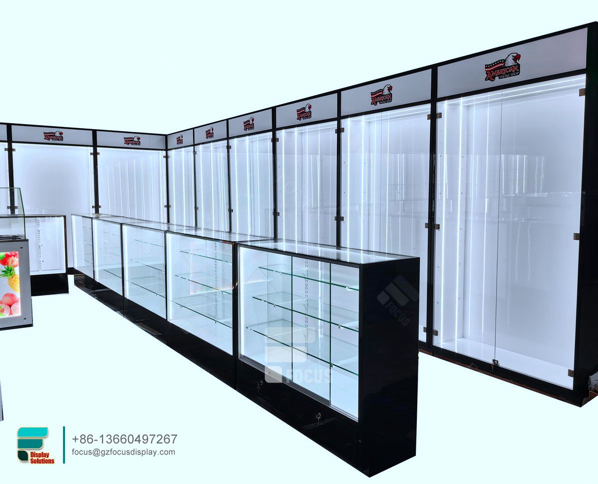 dispensary shelves glass front counter glass display cabinet