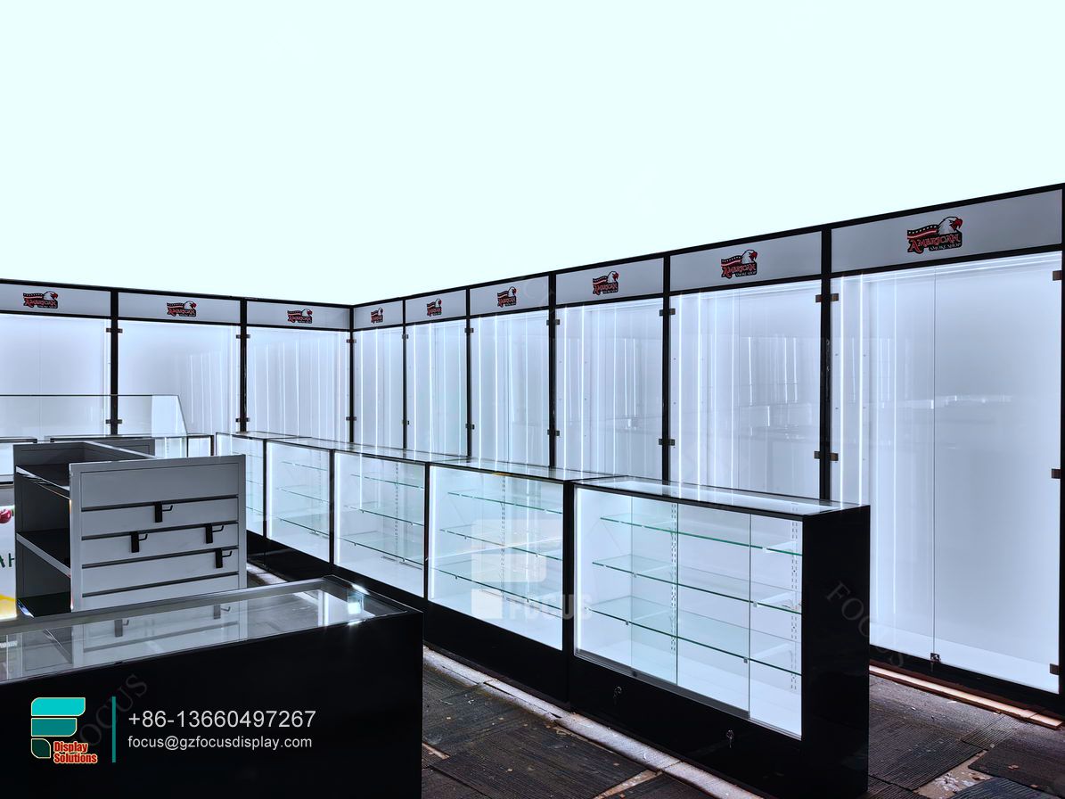 dispensary shelves glass front counter glass display cabinet