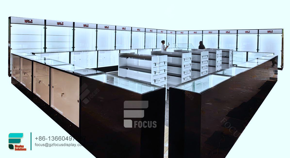 dispensary shelves glass front counter glass display cabinet