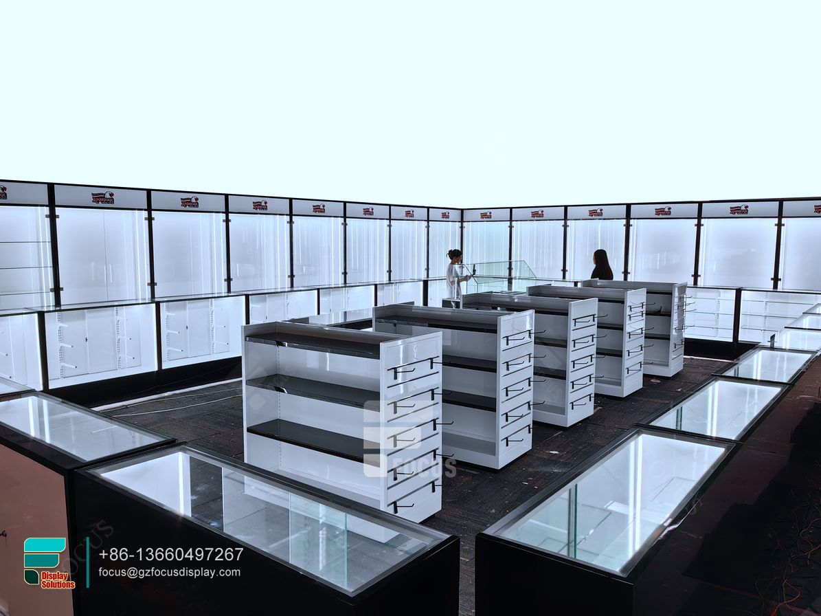dispensary shelves glass front counter glass display cabinet