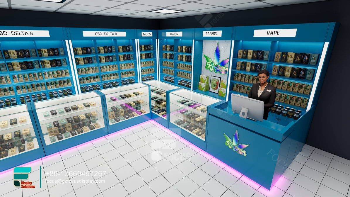 modern cigarette display cabinet glass display shelves