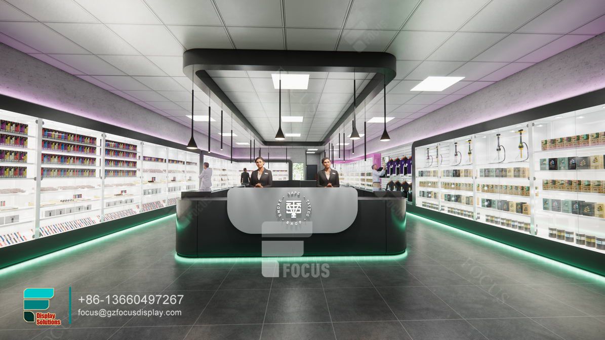smoke shop displays shelf glass display cabinet for sale