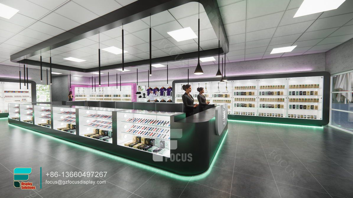 smoke shop displays shelf glass display cabinet for sale