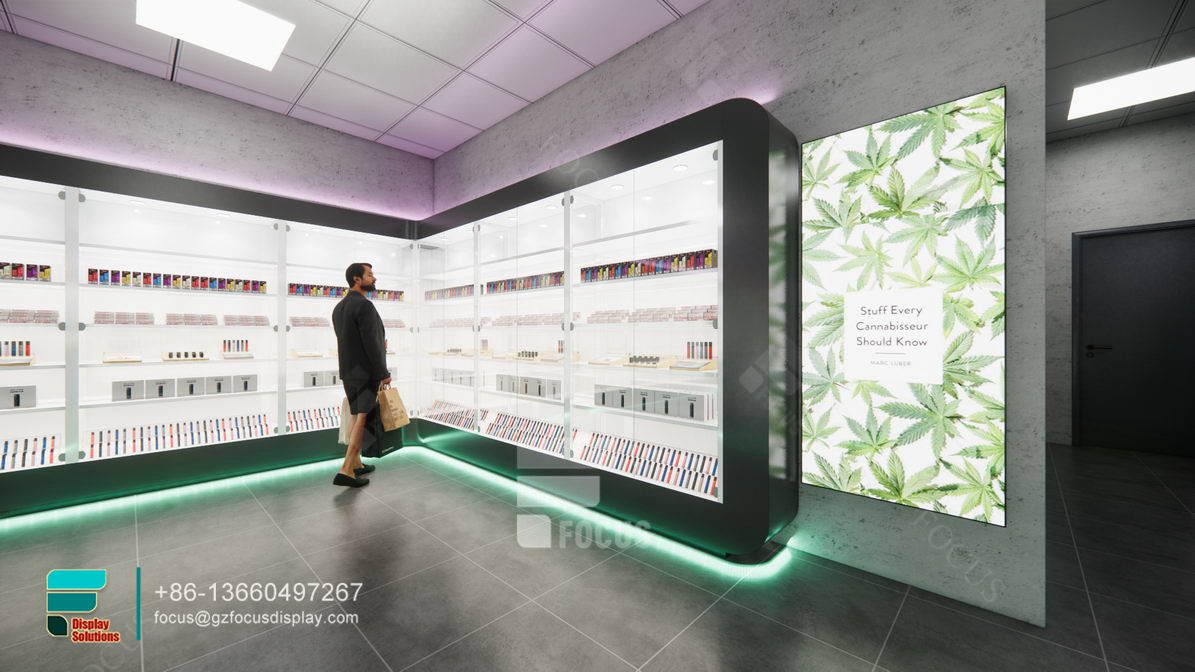 smoke shop displays shelf glass display cabinet for sale