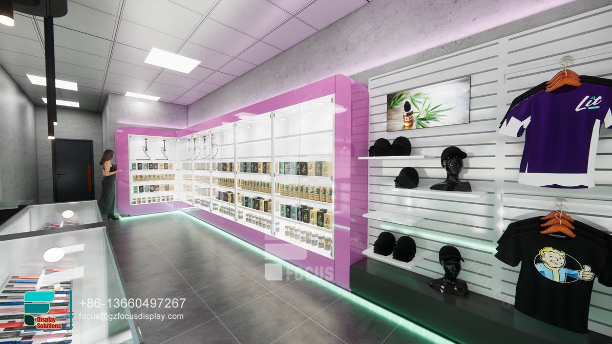 smoke shop displays shelf glass display cabinet for sale