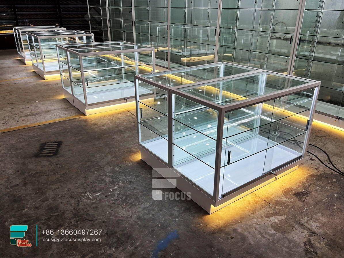 smoke shop glass display showcase large glass display cases