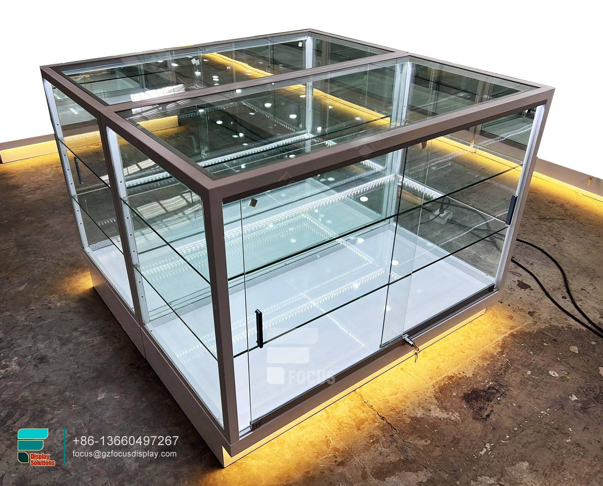 smoke shop glass display showcase large glass display cases