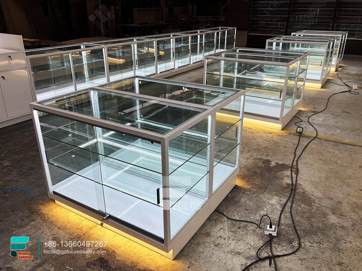 smoke shop glass display showcase large glass display cases