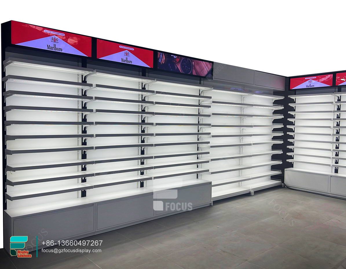 smoke shop shelves retail showcase display for sale