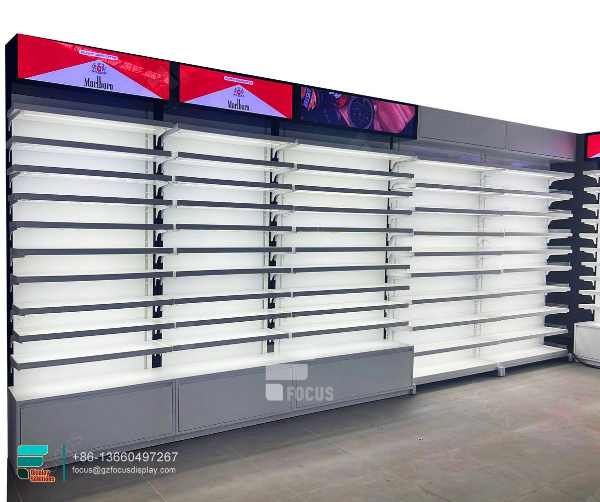 smoke shop shelves retail showcase display for sale