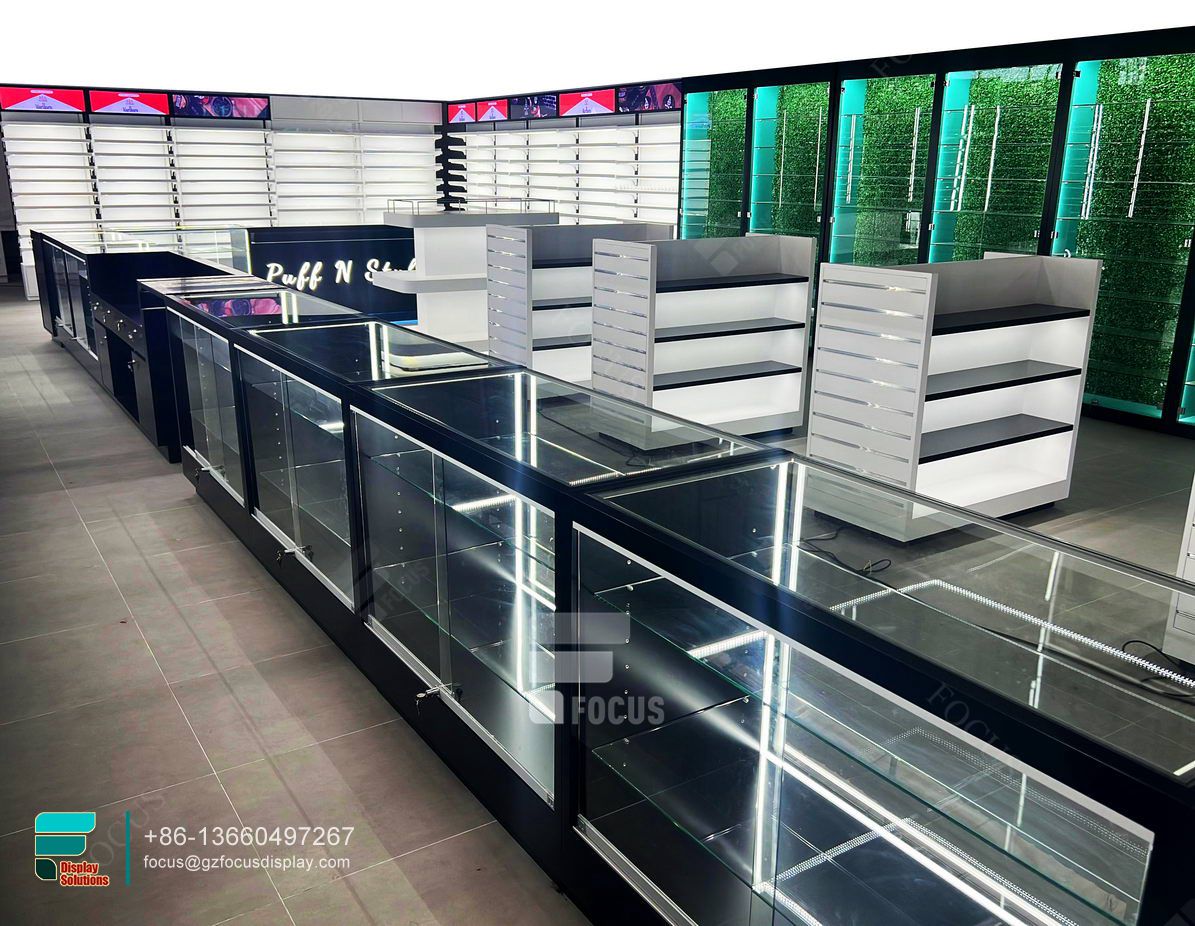 tobacco stand showcase glass smoke shop display cases