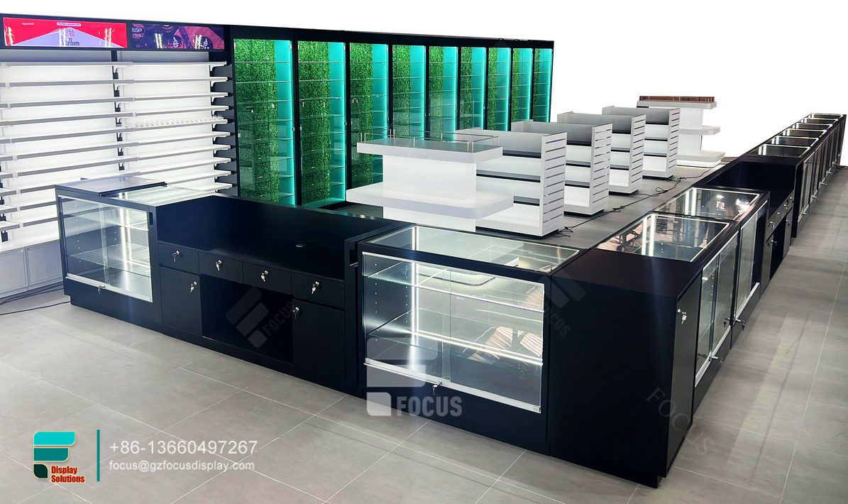tobacco stand showcase glass smoke shop display cases