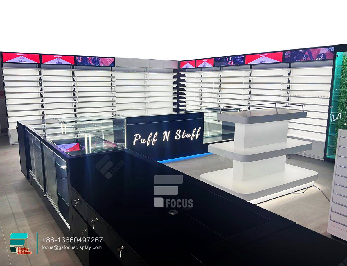 tobacco stand showcase glass smoke shop display cases
