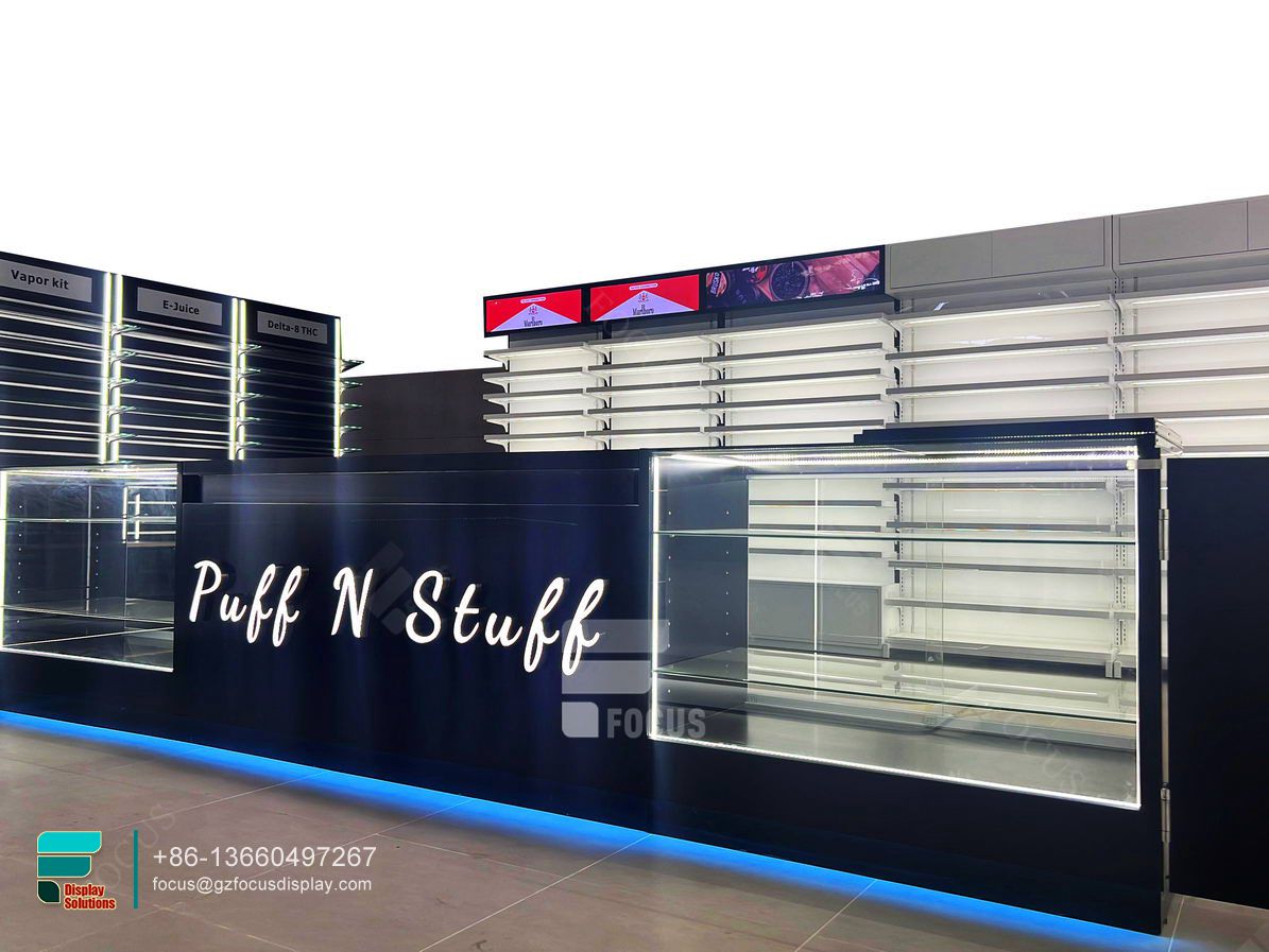 tobacco stand showcase glass smoke shop display cases