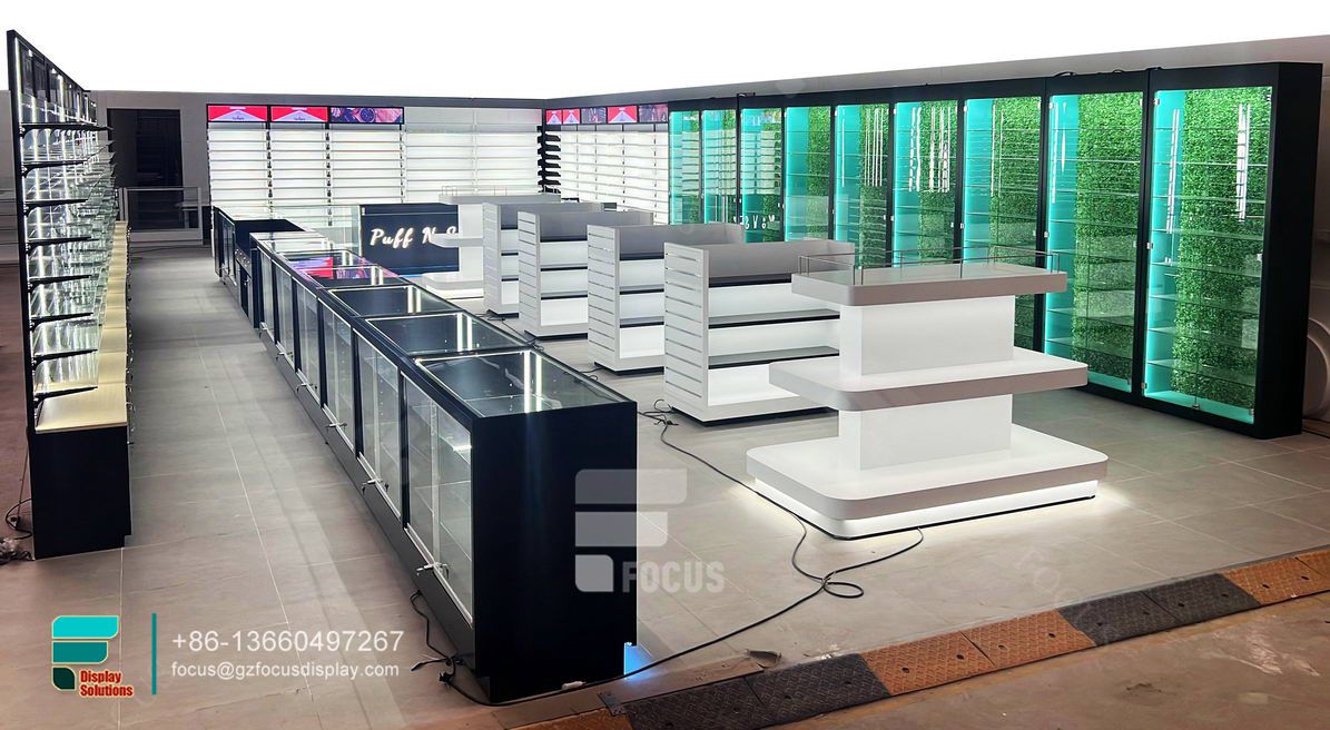 tobacco stand showcase glass smoke shop display cases