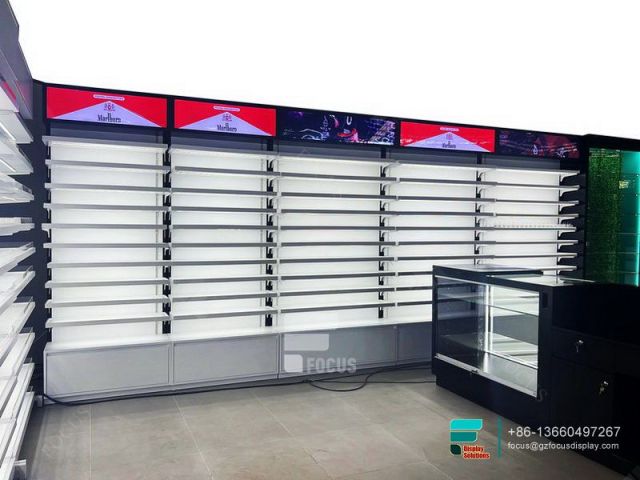 Smoke Shop Shelves Retail Showcase Display For Sale