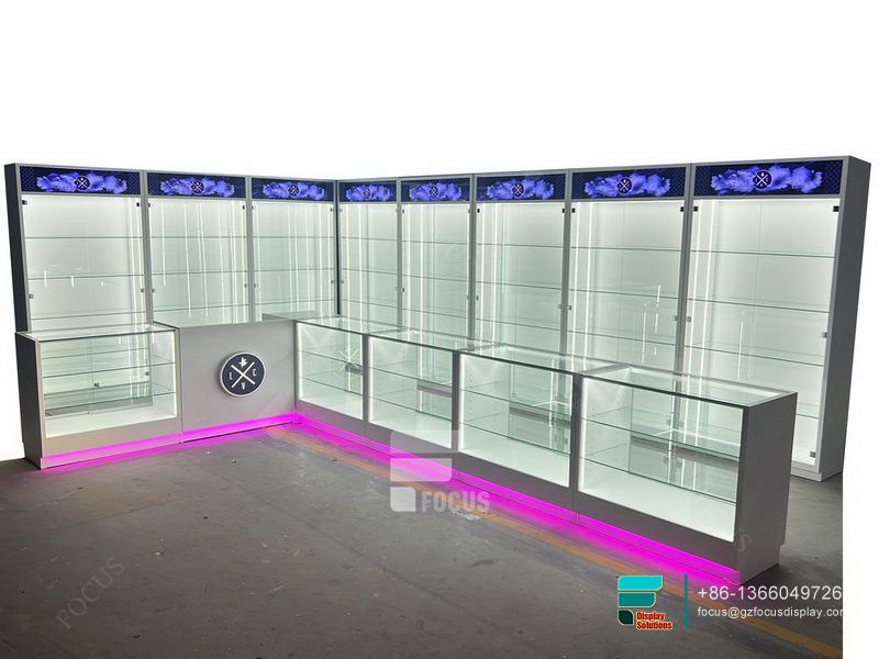 Dispensary Furniture Glass Wall Showcase Tobacco Stand