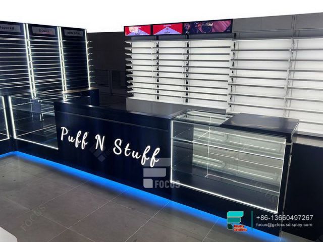 Tobacco Stand Showcase Glass Smoke Shop Display Cases