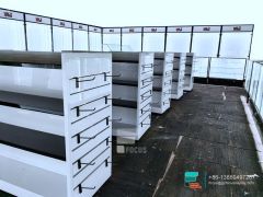 Dispensary Shelves Glass Front Counter Glass Display Cabinet