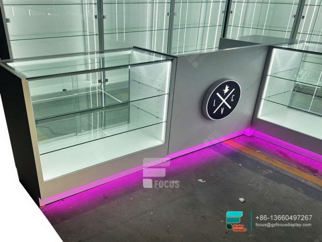 Dispensary Furniture Glass Wall Showcase Tobacco Stand