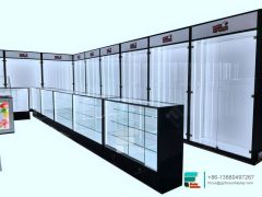 Dispensary Shelves Glass Front Counter Glass Display Cabinet