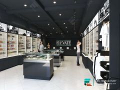 Retail Dispensary Glass Display Shelf Tobacco Stand