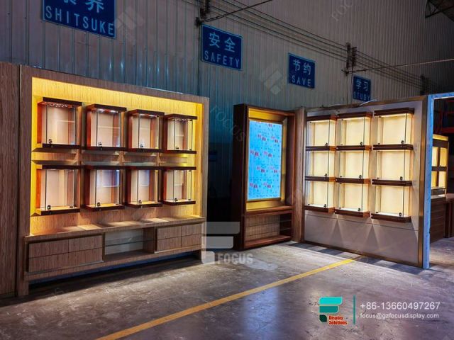 Cigarette Display Shelf Glass Display Cabinet Showcase