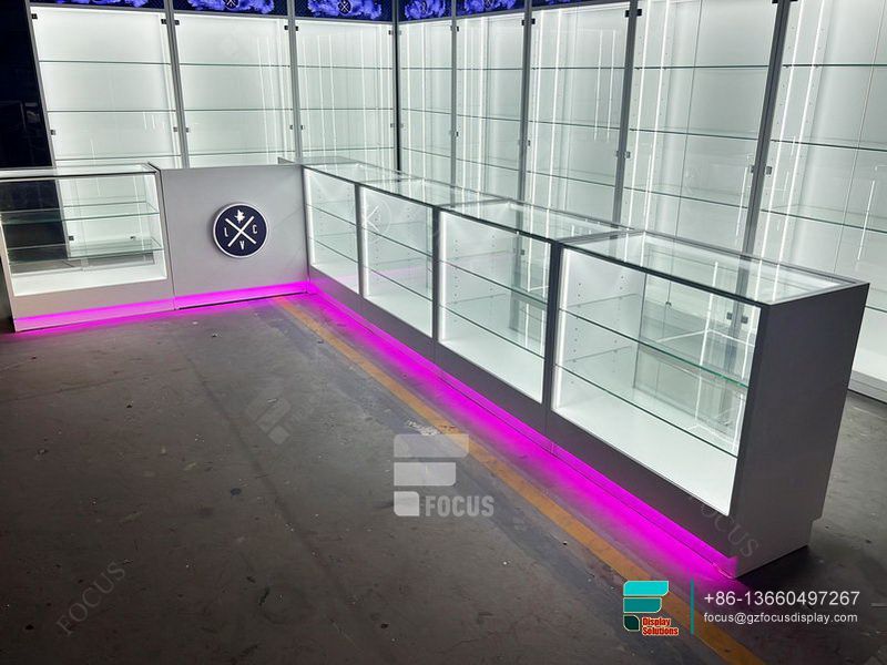 Dispensary Furniture Glass Wall Showcase Tobacco Stand