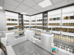 Modern Cigarette Counter Display Showcases Display Stand