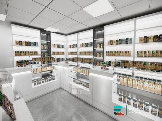 Modern Cigarette Counter Display Showcases Display Stand