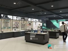 Retail Dispensary Glass Display Shelf Tobacco Stand