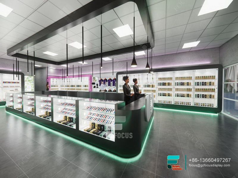 Smoke Shop Displays Shelf Glass Display Cabinet For Sale